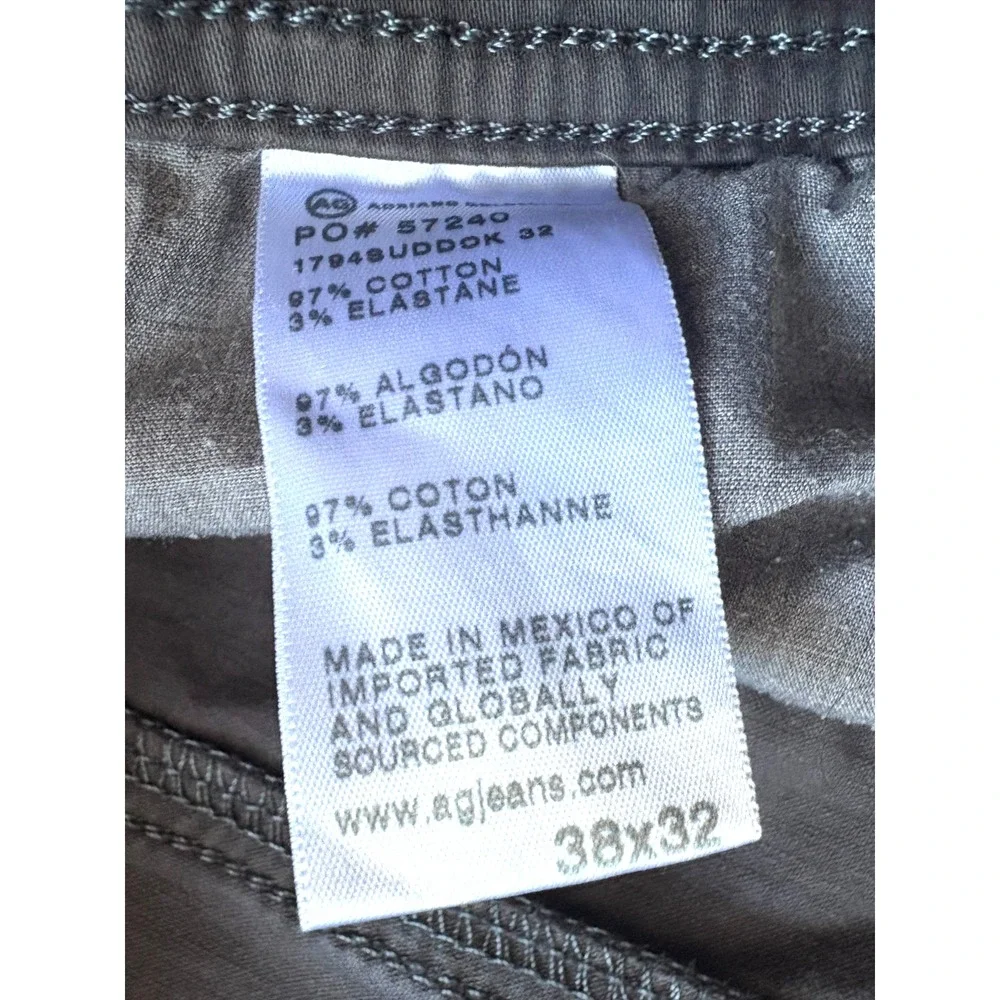 AG Jeans Adriano Goldschmied Pants Mens 38x32* Gray Everett Slim Straight Casual